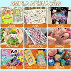 Kit  Canetas 36 Cores Pincel Acrílica Marcador  Papel Tinta